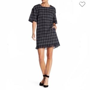 💥Storia Frayed Trim Woven Dress